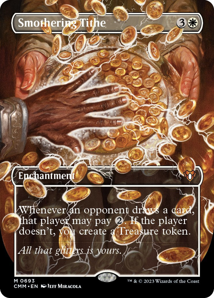 Smothering Tithe (Borderless Alternate Art) [Commander Masters] | PLUS EV GAMES 