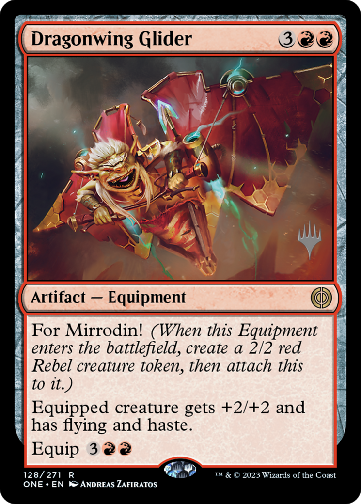Dragonwing Glider (Promo Pack) [Phyrexia: All Will Be One Promos] | PLUS EV GAMES 