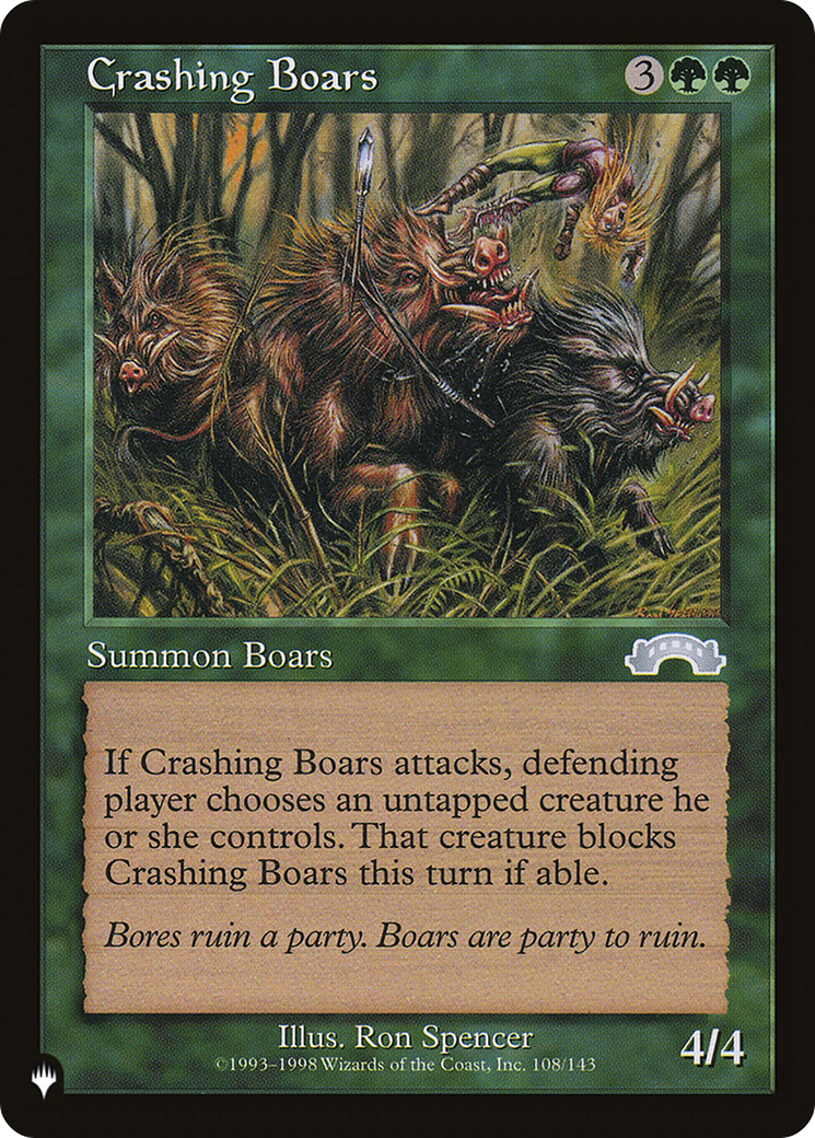 Crashing Boars [The List Reprints] | PLUS EV GAMES 