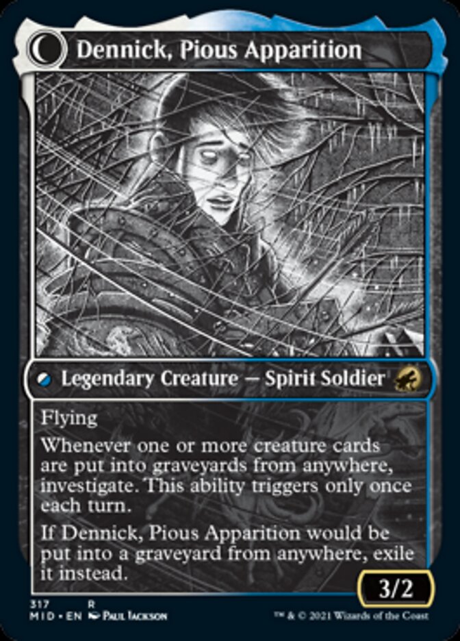 Dennick, Pious Apprentice // Dennick, Pious Apparition (Showcase Eternal Night) [Innistrad: Midnight Hunt] | PLUS EV GAMES 