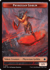 Cat (0027) // Phyrexian Goblin Double-Sided Token [Foundations Tokens] | PLUS EV GAMES 