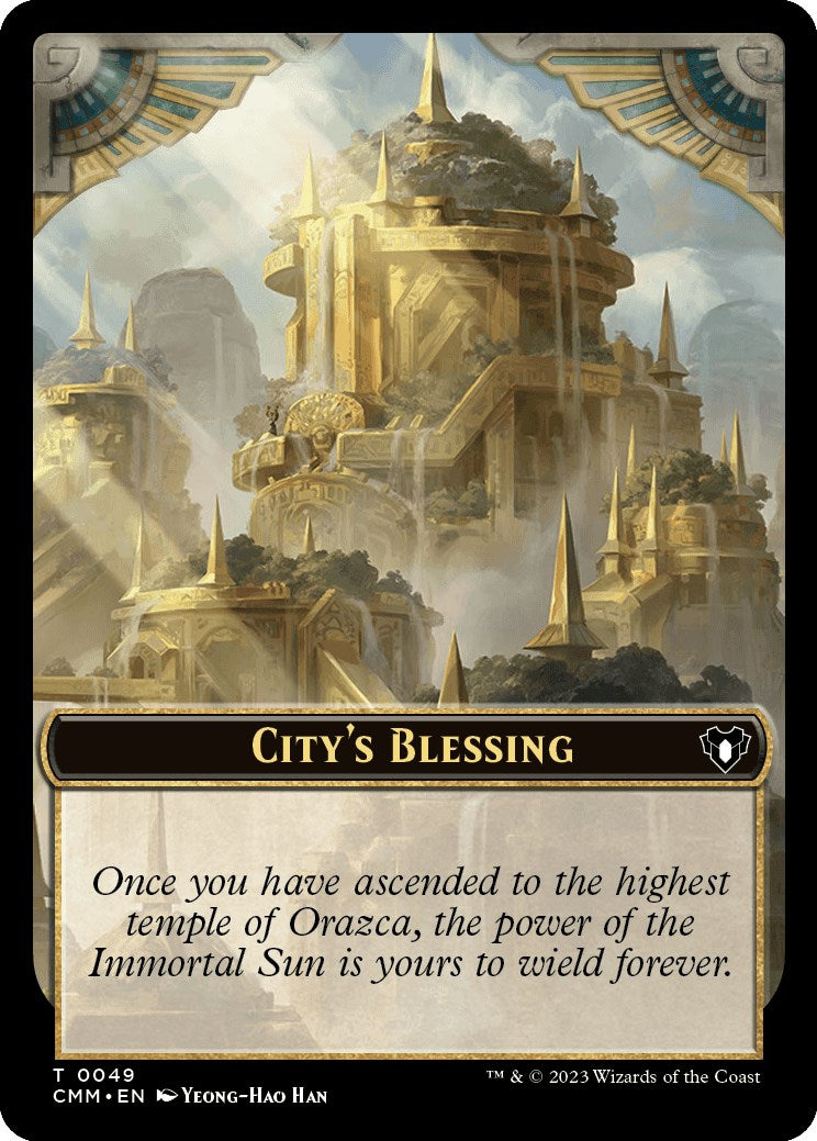 City's Blessing // Dragon Egg Double-Sided Token [Commander Masters Tokens] | PLUS EV GAMES 