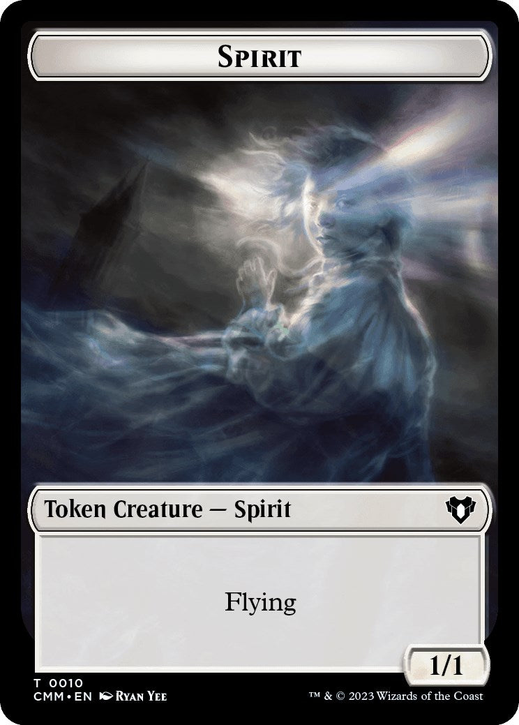 Spirit (0010) // Cat (0005) Double-Sided Token [Commander Masters Tokens] | PLUS EV GAMES 