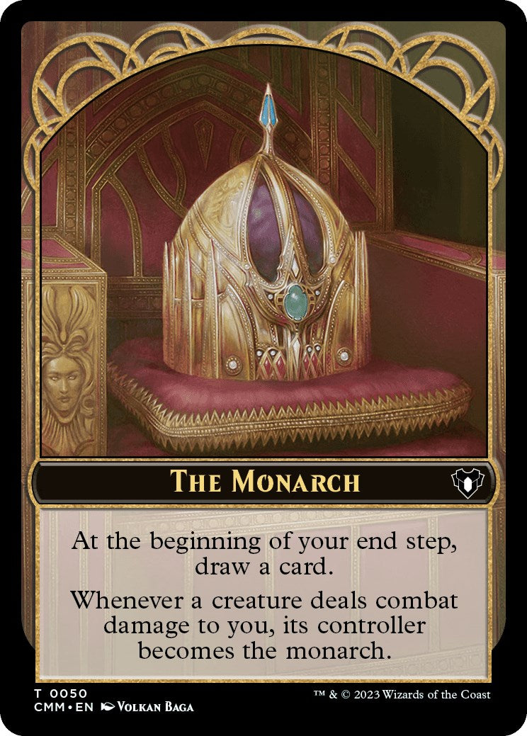 The Monarch // Elf Druid Double-Sided Token [Commander Masters Tokens] | PLUS EV GAMES 