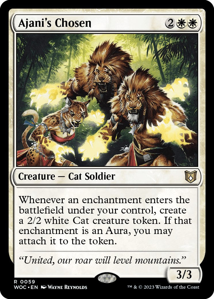 Ajani's Chosen [Wilds of Eldraine Commander] | PLUS EV GAMES 