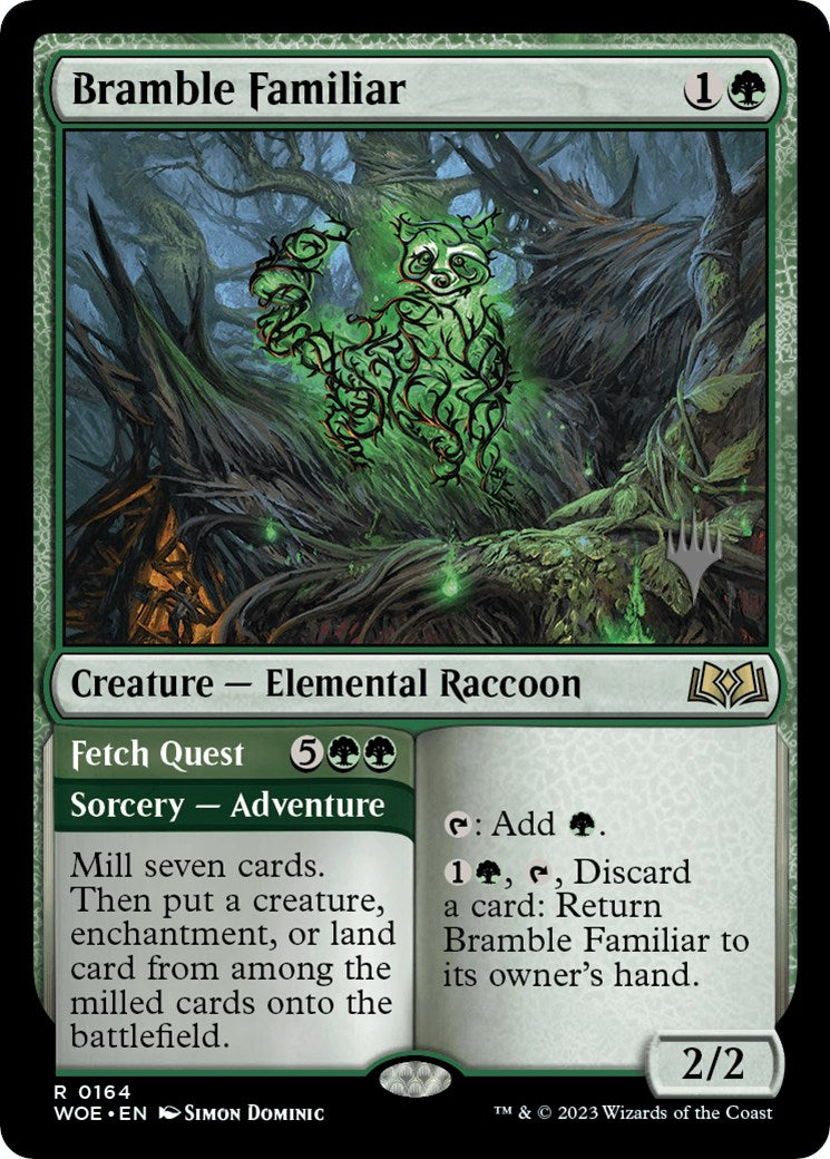 Bramble Familiar // Fetch Quest (Promo Pack) [Wilds of Eldraine Promos] | PLUS EV GAMES 