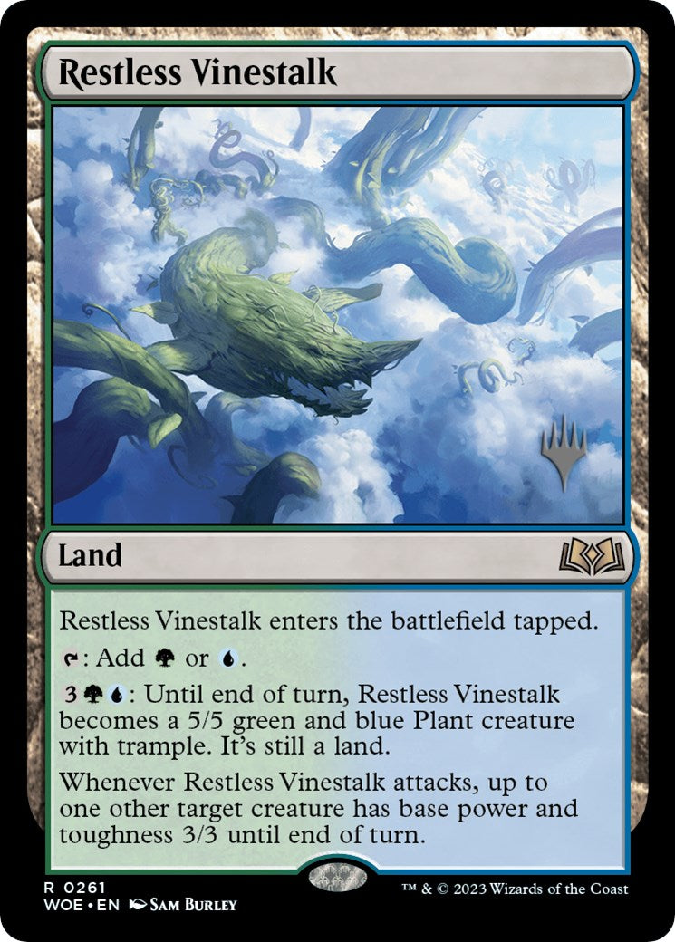 Restless Vinestalk (Promo Pack) [Wilds of Eldraine Promos] | PLUS EV GAMES 