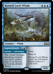 Horned Loch-Whale // Lagoon Breach (Promo Pack) [Wilds of Eldraine Promos] | PLUS EV GAMES 
