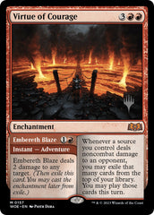 Virtue of Courage //Embereth Blaze (Promo Pack) [Wilds of Eldraine Promos] | PLUS EV GAMES 