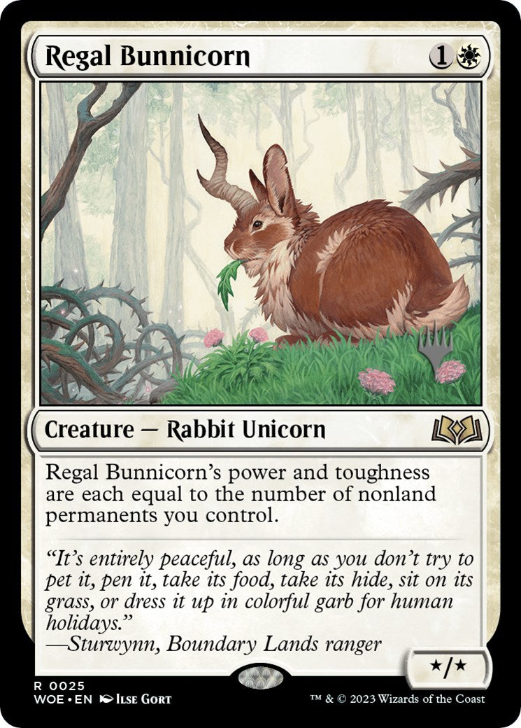 Regal Bunnicorn (Promo Pack) [Wilds of Eldraine Promos] | PLUS EV GAMES 