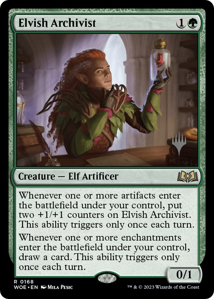 Elvish Archivist (Promo Pack) [Wilds of Eldraine Promos] | PLUS EV GAMES 
