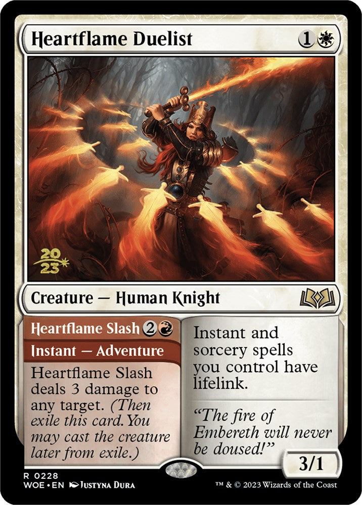 Heartflame Duelist // Heatflame Duelist (Promo Pack) [Wilds of Eldraine Promos] | PLUS EV GAMES 