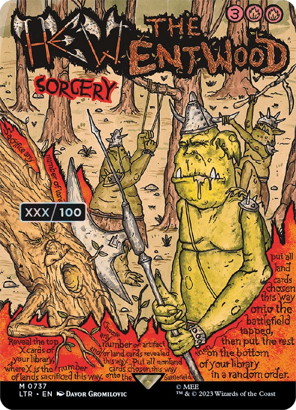 Hew the Entwood (Borderless Poster) (Serialized) [The Lord of the Rings: Tales of Middle-Earth] | PLUS EV GAMES 