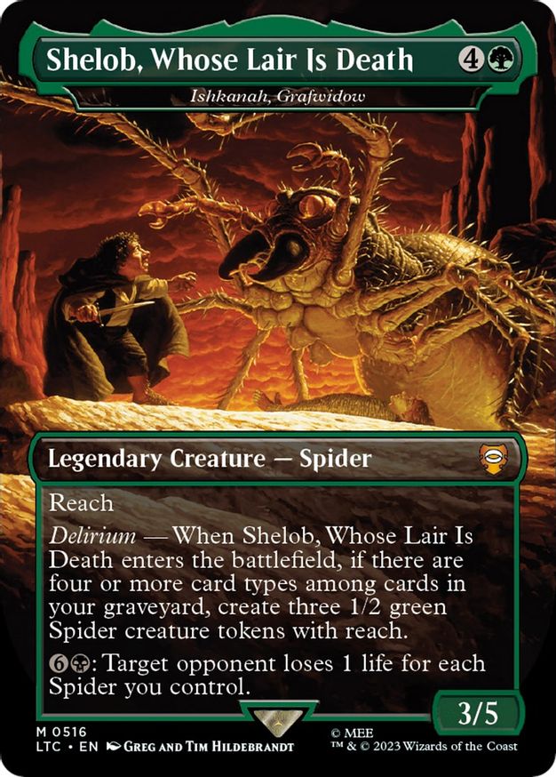 Shelob, Whose Lair Is Death - Ishkanah, Grafwidow (Borderless) [The Lord of the Rings: Tales of Middle-Earth Commander] | PLUS EV GAMES 