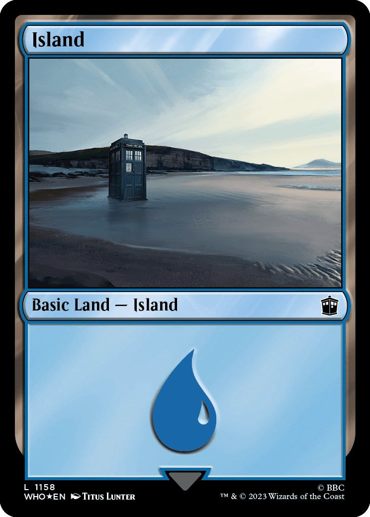 Island (1158) (Surge Foil) [Doctor Who] | PLUS EV GAMES 