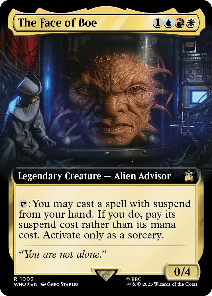 The Face of Boe (Extended Art) (Surge Foil) [Doctor Who] | PLUS EV GAMES 