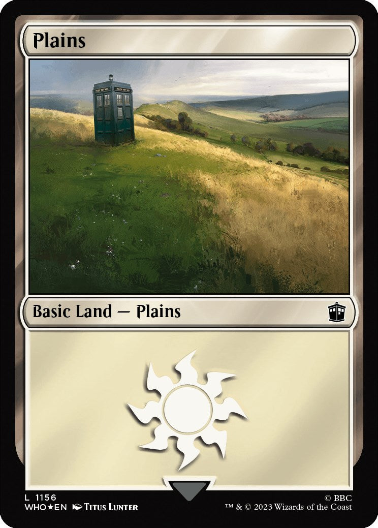 Plains (1156) (Surge Foil) [Doctor Who] | PLUS EV GAMES 