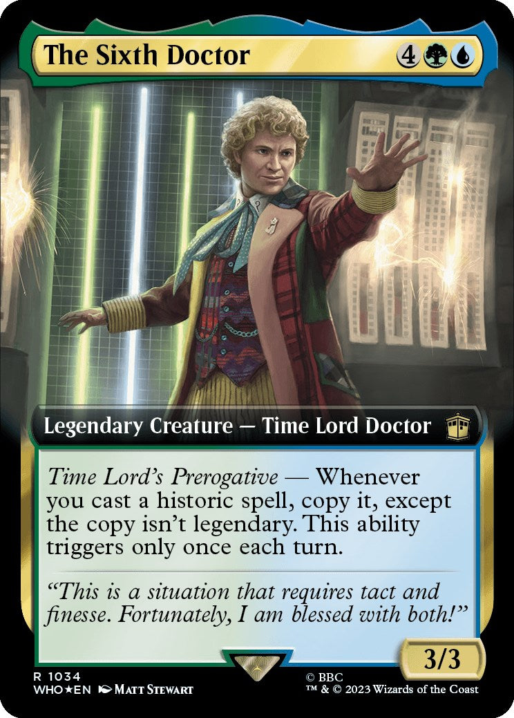 The Sixth Doctor (Extended Art) (Surge Foil) [Doctor Who] | PLUS EV GAMES 