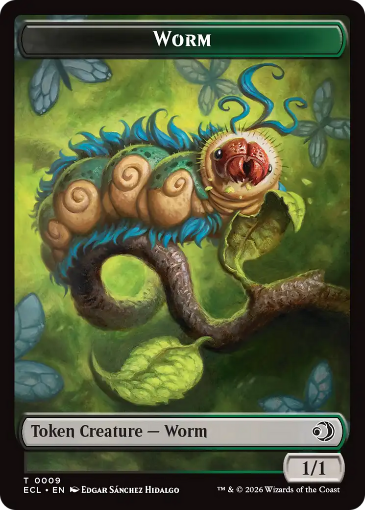 Merfolk // Worm Double-Sided Token [Lorwyn Eclipsed Tokens] | PLUS EV GAMES 