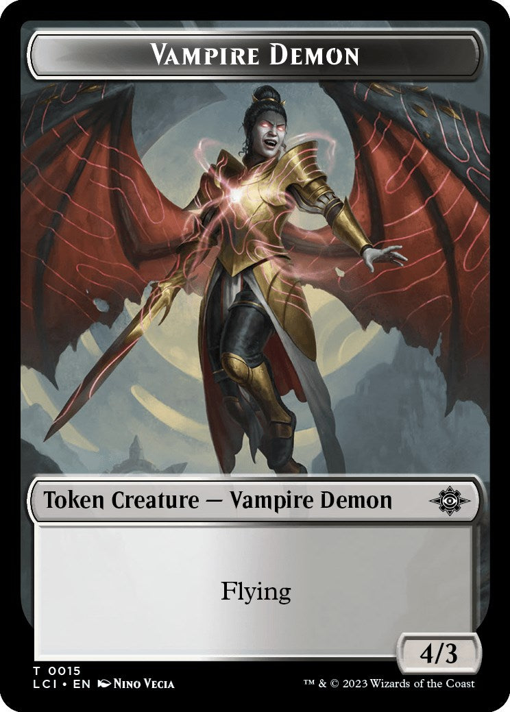 Vampire // Vampire Demon Double-Sided Token [The Lost Caverns of Ixalan Tokens] | PLUS EV GAMES 