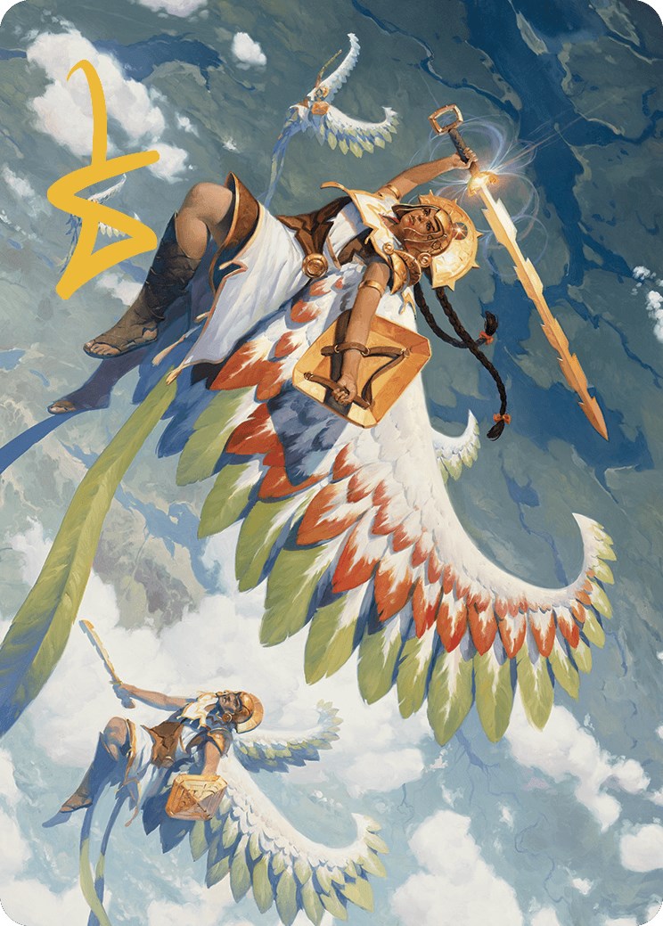 Resplendent Angel Art Card (5/81) (Gold-Stamped Signature) [The Lost Caverns of Ixalan Art Series] | PLUS EV GAMES 