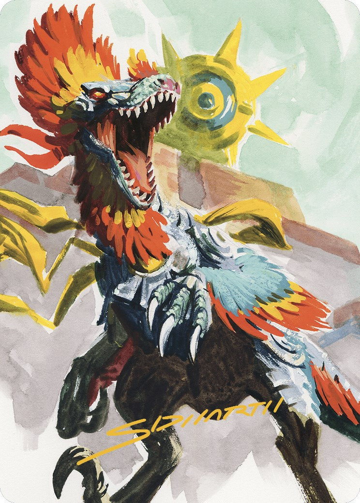 Pantlaza, Sun-Favored Art Card (Gold-Stamped Signature) [The Lost Caverns of Ixalan Art Series] | PLUS EV GAMES 