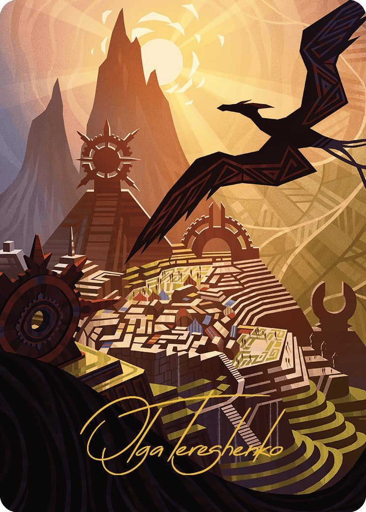 Plains Art Card (Gold-Stamped Signature) [The Lost Caverns of Ixalan Art Series] | PLUS EV GAMES 