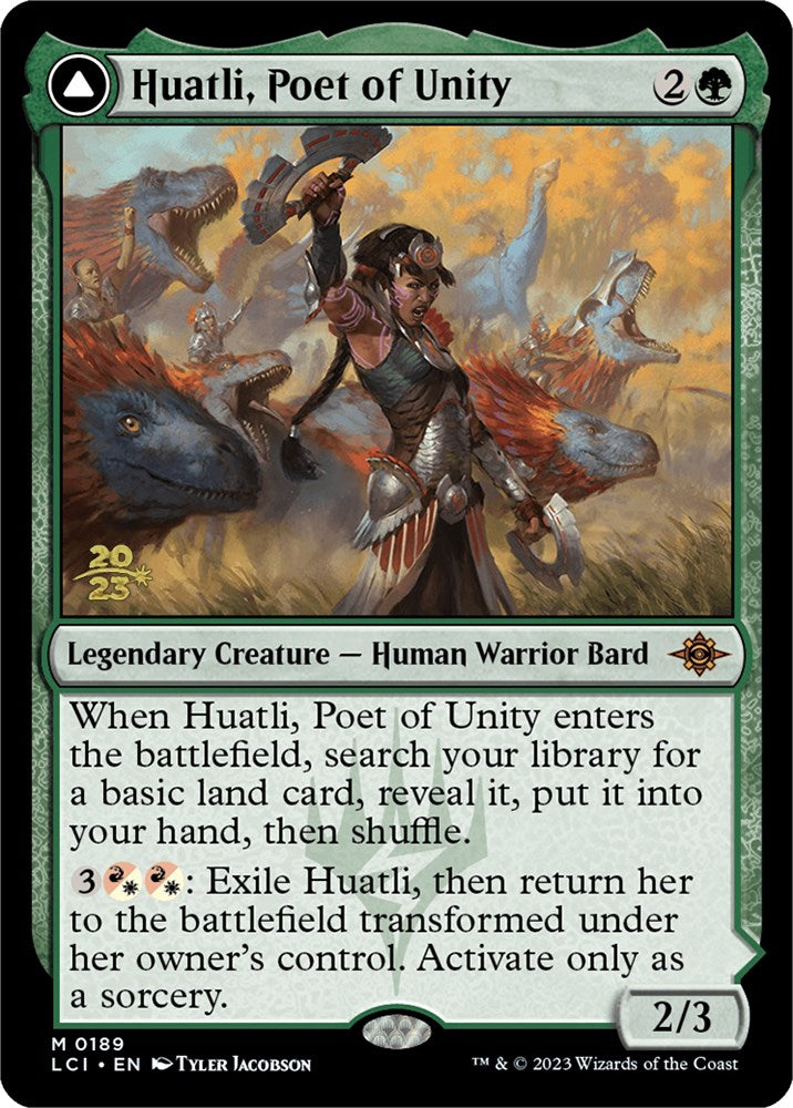 Huatli, Poet of Unity // Roar of the Fifth People [The Lost Caverns of Ixalan Prerelease Cards] | PLUS EV GAMES 