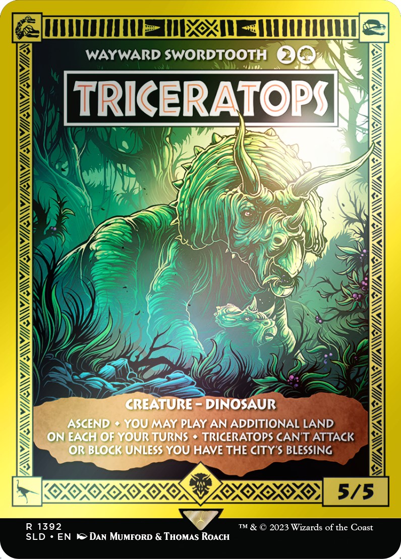 Triceratops - Wayward Swordtooth (Rainbow Foil) [Secret Lair Drop Series] | PLUS EV GAMES 