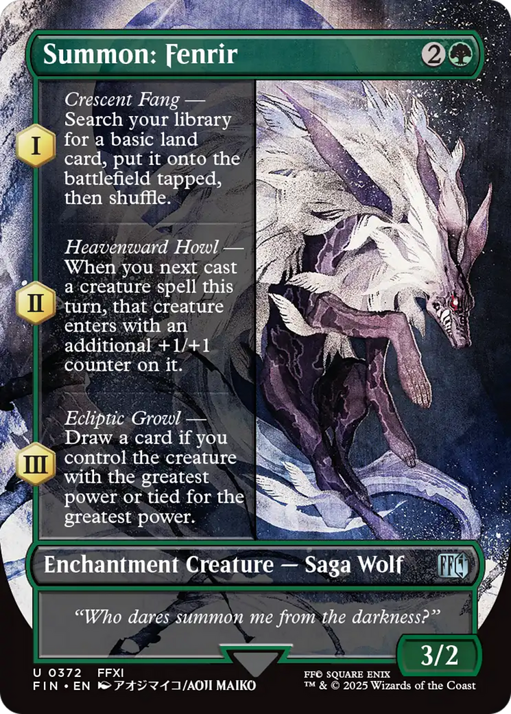 Summon: Fenrir (Borderless) [FINAL FANTASY] | PLUS EV GAMES 