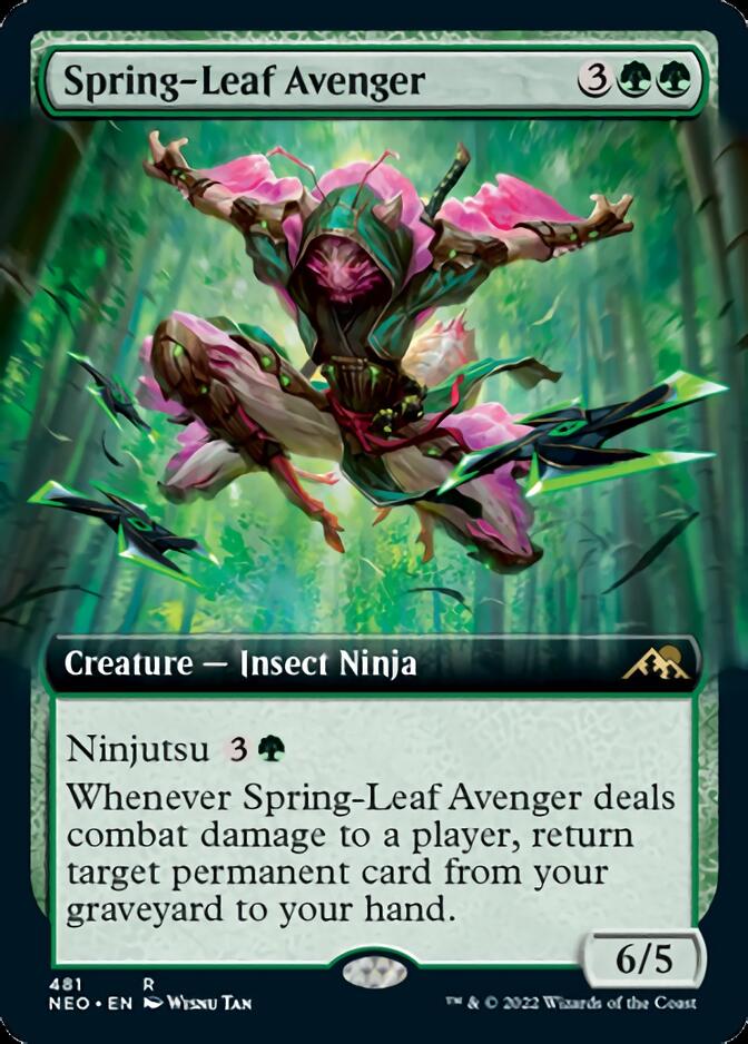 Spring-Leaf Avenger (Extended Art) [Kamigawa: Neon Dynasty] | PLUS EV GAMES 