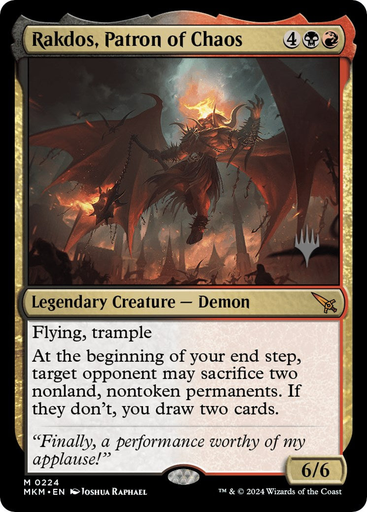 Rakdos, Patron of Chaos (Promo Pack) [Murders at Karlov Manor Promos] | PLUS EV GAMES 