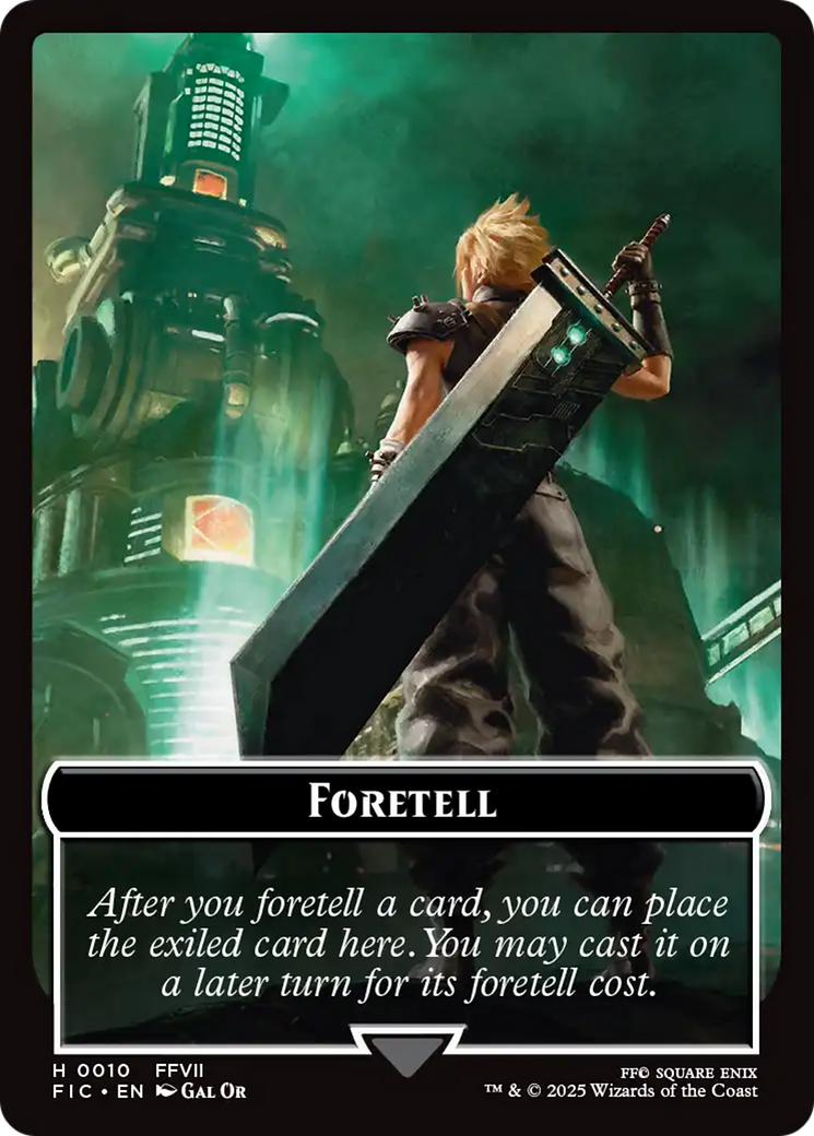 Foretell // Treasure Double-Sided Token [FINAL FANTASY Commander Tokens] | PLUS EV GAMES 
