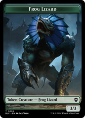 Storm Crow // Frog Lizard Double-Sided Token [Bloomburrow Commander Tokens] | PLUS EV GAMES 