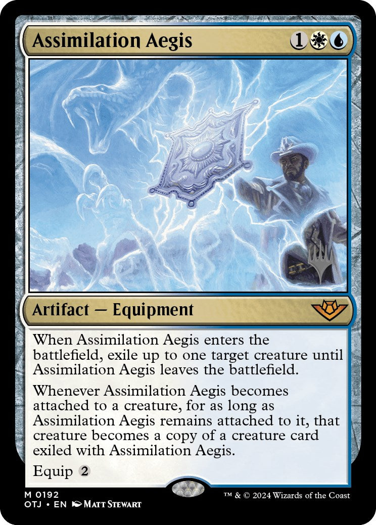 Assimilation Aegis (Promo Pack) [Outlaws of Thunder Junction Promos] | PLUS EV GAMES 