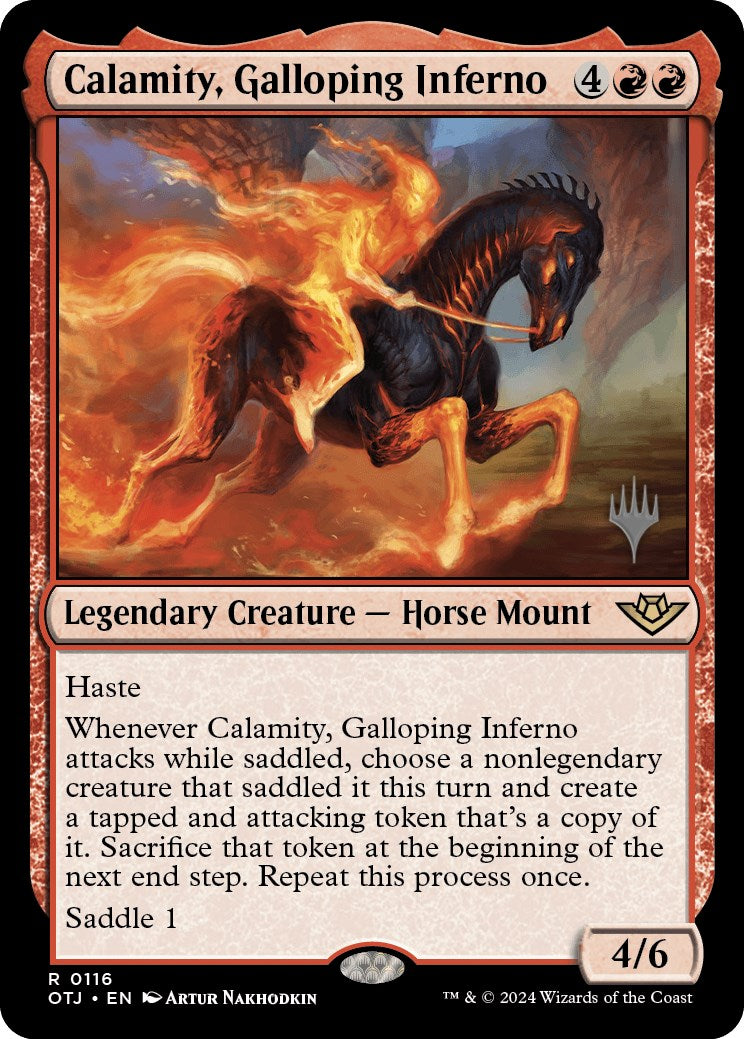 Calamity, Galloping Inferno (Promo Pack) [Outlaws of Thunder Junction Promos] | PLUS EV GAMES 