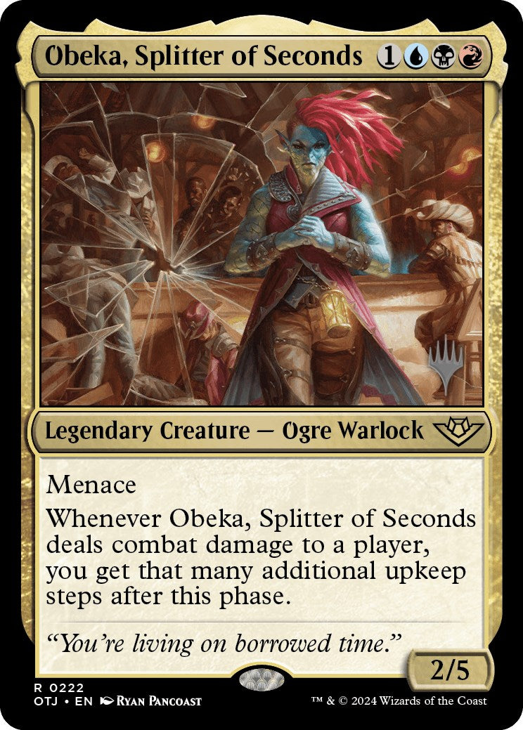 Obeka, Splitter of Seconds (Promo Pack) [Outlaws of Thunder Junction Promos] | PLUS EV GAMES 