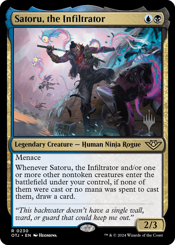 Satoru, the Infiltrator (Promo Pack) [Outlaws of Thunder Junction Promos] | PLUS EV GAMES 