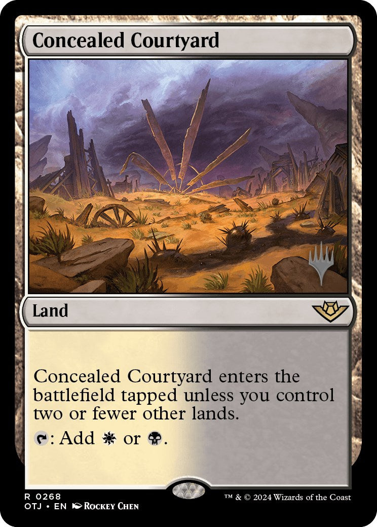 Concealed Courtyard (Promo Pack) [Outlaws of Thunder Junction Promos] | PLUS EV GAMES 