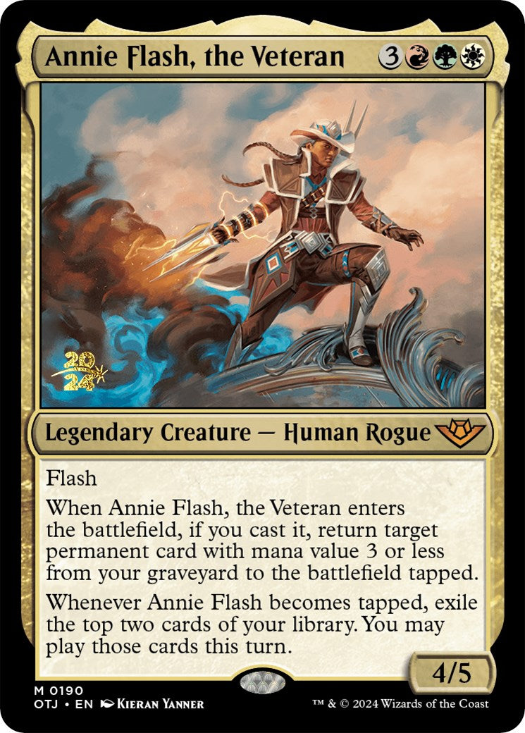 Annie Flash, the Veteran [Outlaws of Thunder Junction Prerelease Promos] | PLUS EV GAMES 
