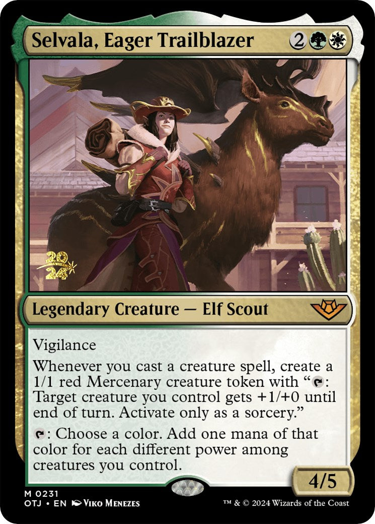 Selvala, Eager Trailblazer [Outlaws of Thunder Junction Prerelease Promos] | PLUS EV GAMES 