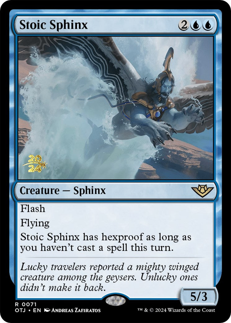 Stoic Sphinx [Outlaws of Thunder Junction Prerelease Promos] | PLUS EV GAMES 