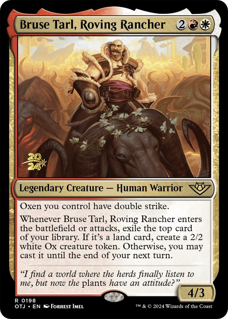 Bruse Tarl, Roving Rancher [Outlaws of Thunder Junction Prerelease Promos] | PLUS EV GAMES 