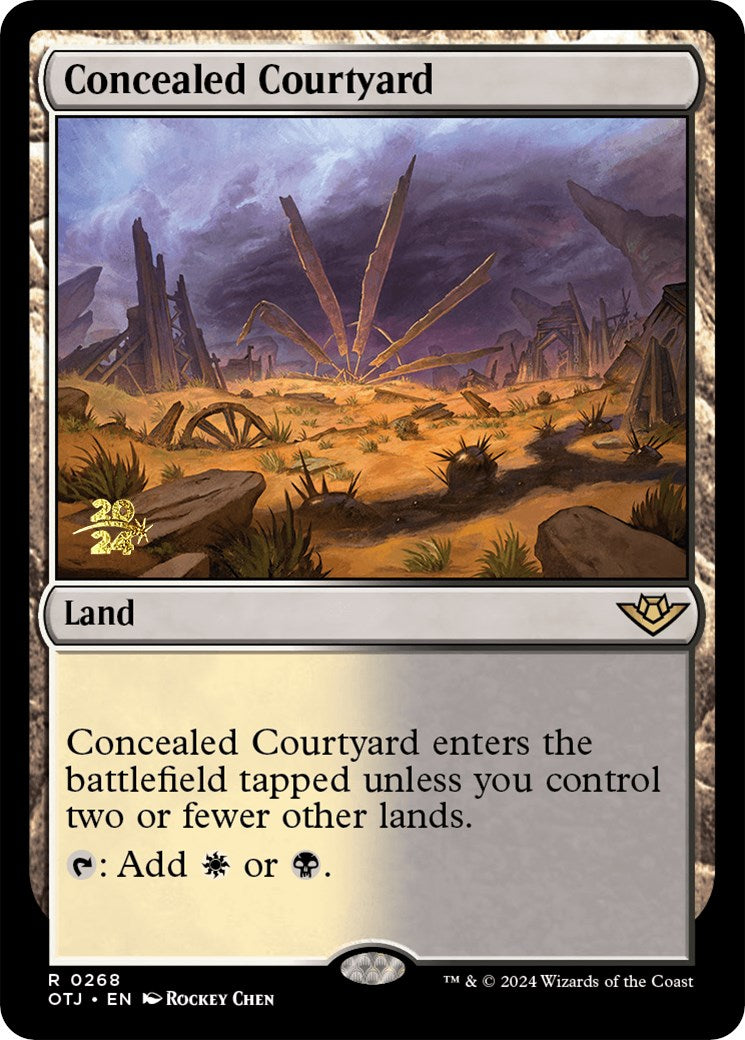 Concealed Courtyard (OTJ) [Outlaws of Thunder Junction Prerelease Promos] | PLUS EV GAMES 