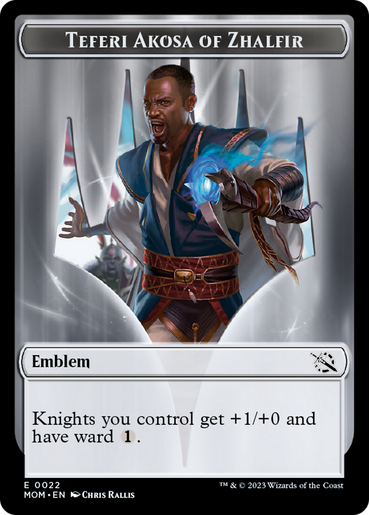 Soldier // Teferi Akosa of Zhalfir Emblem Double-Sided Token [March of the Machine Tokens] | PLUS EV GAMES 