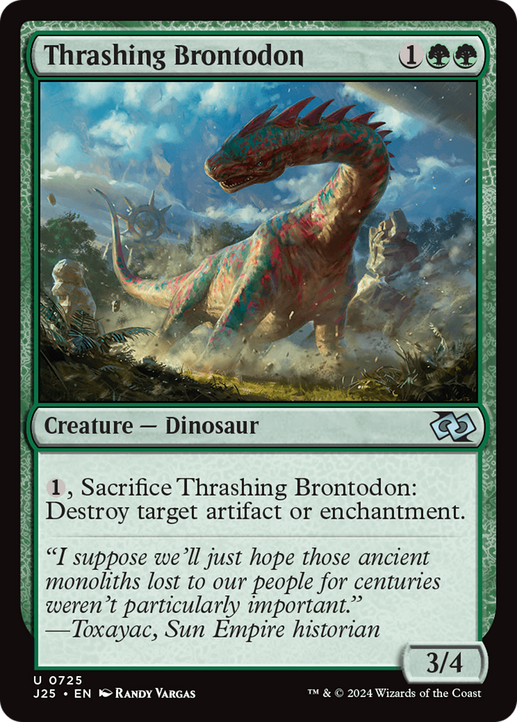 Thrashing Brontodon [Foundations Jumpstart] | PLUS EV GAMES 