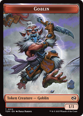Goblin // Warrior Double-Sided Token [Tarkir: Dragonstorm Tokens] | PLUS EV GAMES 