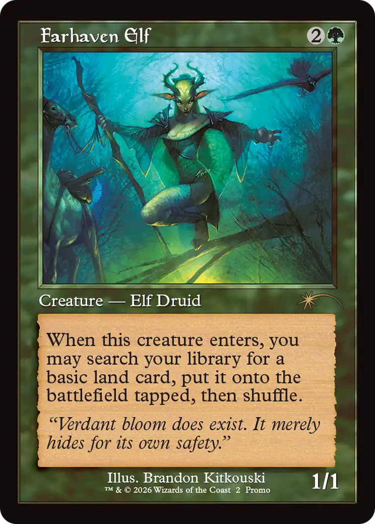 Farhaven Elf (Retro Frame) [Wizards Play Network 2026] | PLUS EV GAMES 