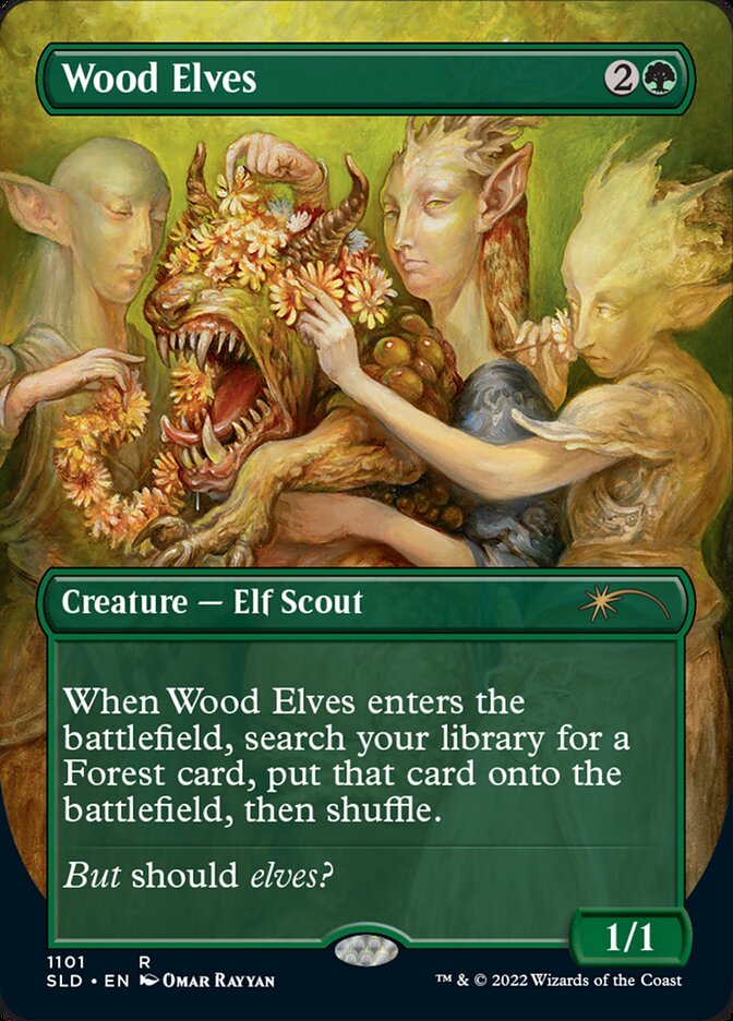 Wood Elves (Borderless) [Secret Lair Drop Series] | PLUS EV GAMES 