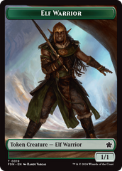 Elf Warrior // Rat (0030) Double-Sided Token [Foundations Tokens] | PLUS EV GAMES 